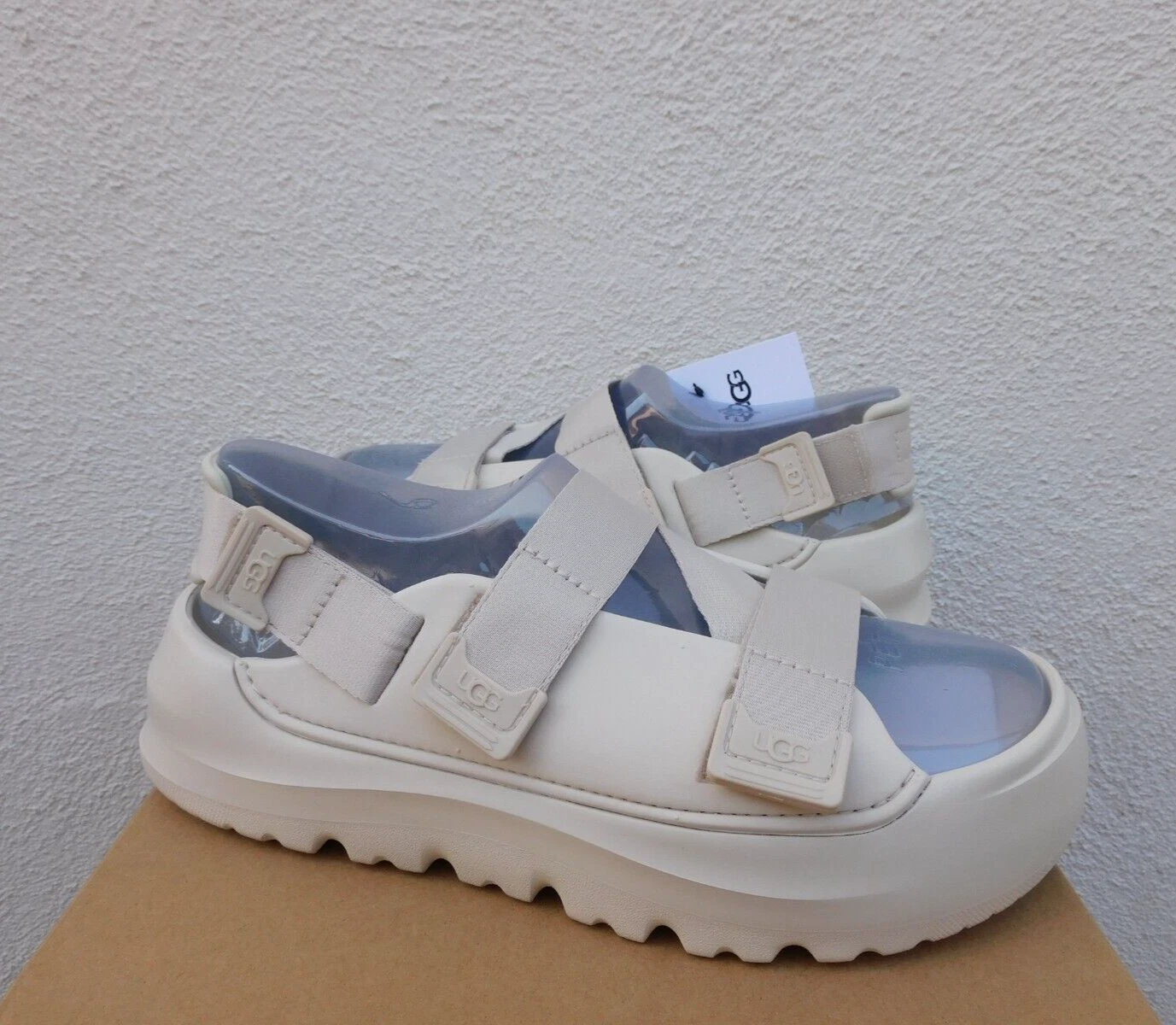 SANDALI SPORT ACQUATICI UGG SEA SALT STRATUS PLATFORM CON CINTURINO UOMO US 9 EUR 42 ~NUOVI