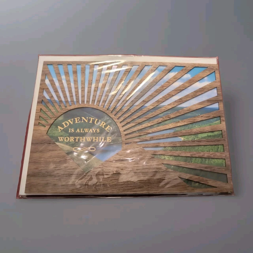 2 Cards Papyrus High Quality All Occasion Blank Laser Cut Wooden Mountain Forest - Image 2 of 4