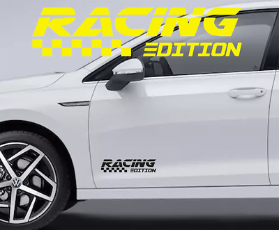 2 Stück Racing 01 Edition als Aufkleber Styling Auto Tuning Sticker 30 X 7 cm