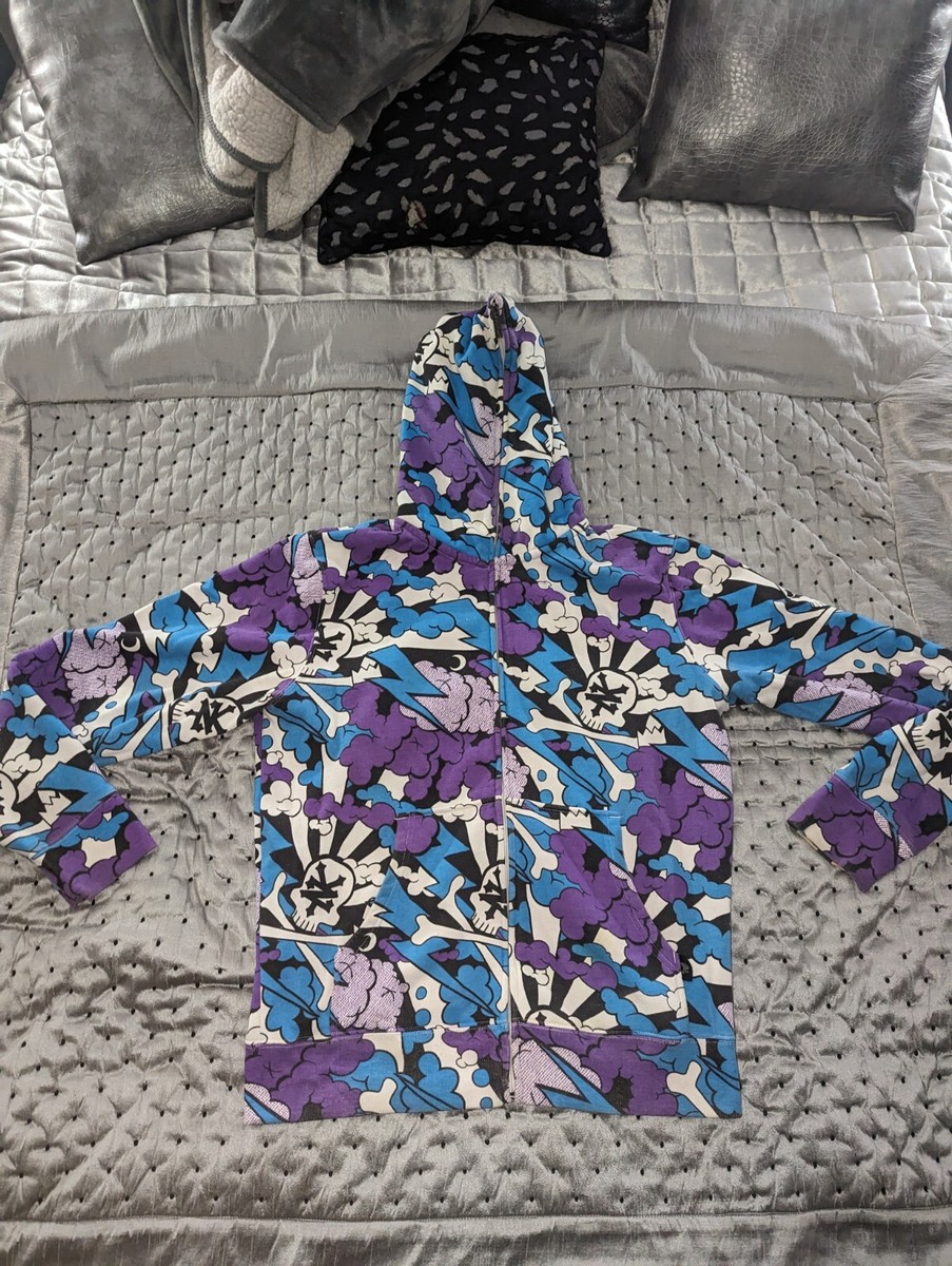 Rare 2007 Zoo York Full Zip All Over Print Skateboard Hoodie Rare 2007 Zoo York Full Zip All Over Print Skateboard Hoodie