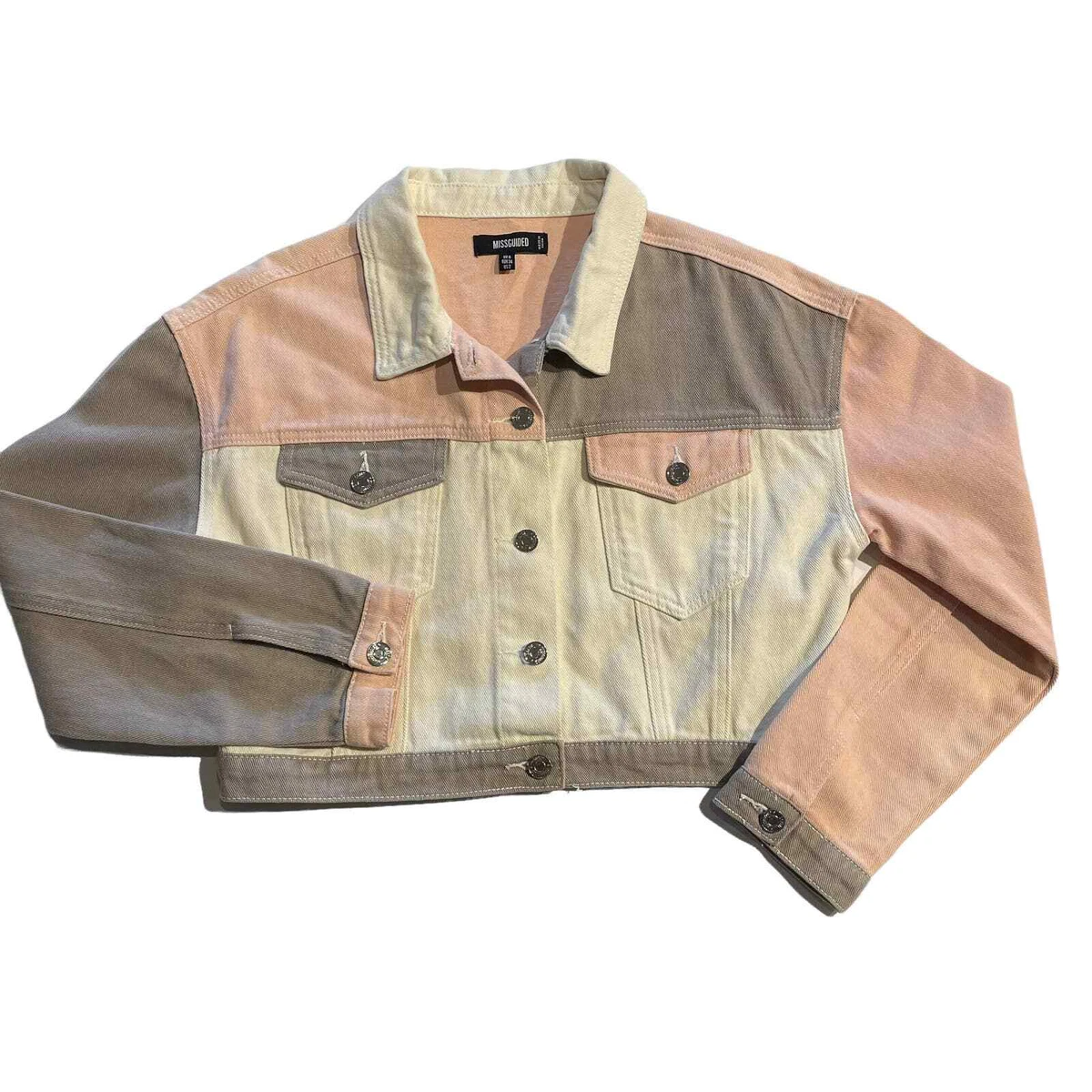 Missguided pink denim clearance jacket