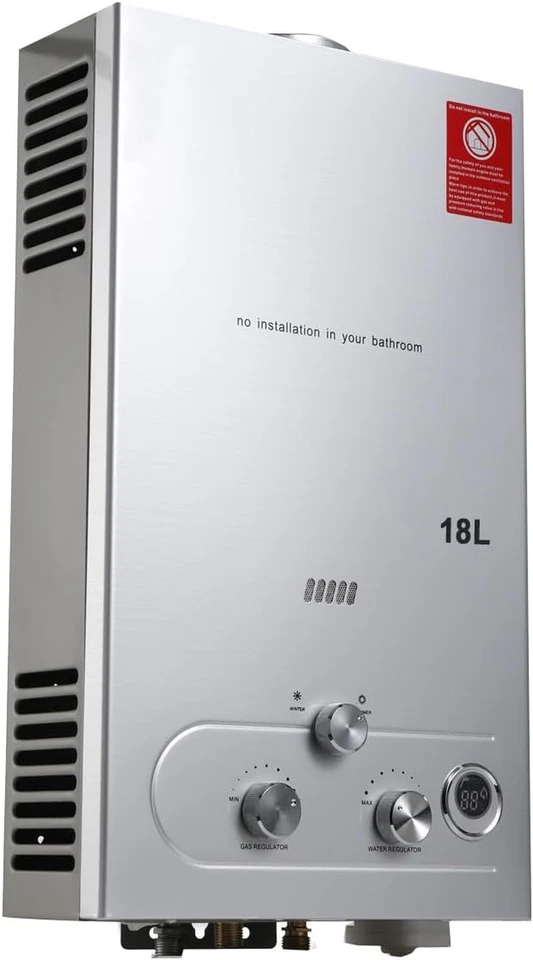 ECUTEE 18L 36KW Scaldabagno a Gas Di Petrolio Liquefatto Scaldabagno a Gas Propa - Immagine 3 di 4