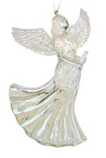 6.5” Acrylic Angel with Mandolin Christmas Ornament
