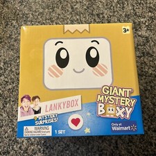 NEW Lankybox GIANT MYSTERY BOXY 9 Surprises Squishy Plush Figures Stickers 2024