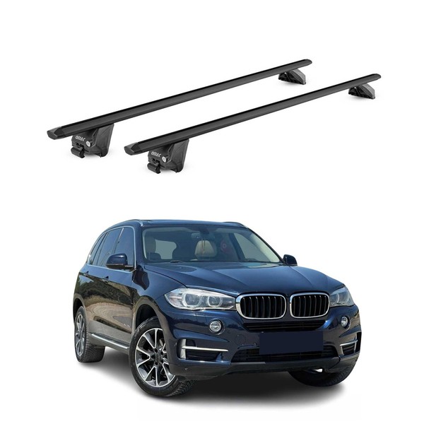 DachträGer GrundtäGer FüR BMW X5 F15 G05 2013-2026 100Kg Alu Schwarz 2 Tlg ABE-image