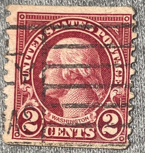 US Stamp #599b Type 1, Lake Red In Color, 2cent, Used , Perf 10 Vertical,