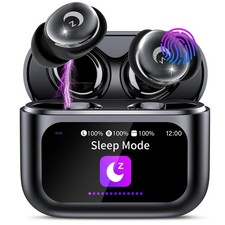 Bluetooth 5.4 Sleep Earbuds, 48H Playtime, IPX7 Waterproof, 5 EQ Modes, Black