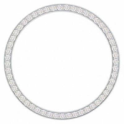 MENS 1.30 BEAD SET LAB CREATED DIAMOND BEZEL FOR ROLEX 36MM DATEJUST, PRESIDENT
