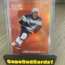 Jimmy Snuggerud 2025-26 UD Allure Hockey Color Flow Red-Orange RC Blues #CF-29