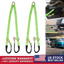 2pack V-bridle Strap 2 X 6 W Snap Hooks W Cordura Sleeve And Axle Straps Usa