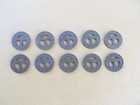 TEN OSHKOSH, WISCONSIN TRANSIT LINES 16.5 MILLIMETER "T" BRONZE BUS TOKENS — photo 2