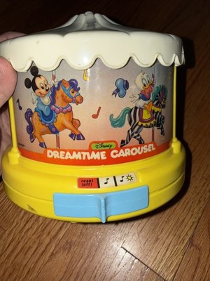Disney 1988 Vintage Dreamtime Carousel Light Sound Music Box - Sound works