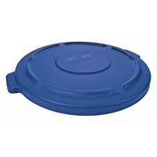 Rubbermaid Commercial 1779733 Brute R 55 Gal Trash Can Lid, Flat Blue, Resin,