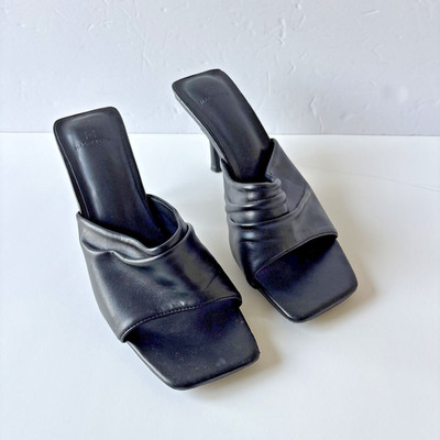 H by Halston Luanda  Black Mile Slide Heel Women s Sz  8