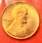 1948-S Lincoln Wheat Cent Penny GEM RED BU From an Original Bank Roll