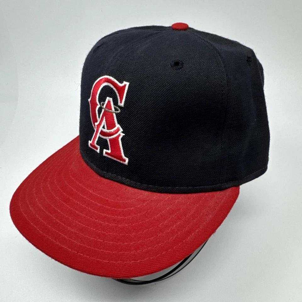 Vtg MLB California Angels New Era Fitted Wool Diamond Collection Hat Size 7 1/8 - Image 2 of 4