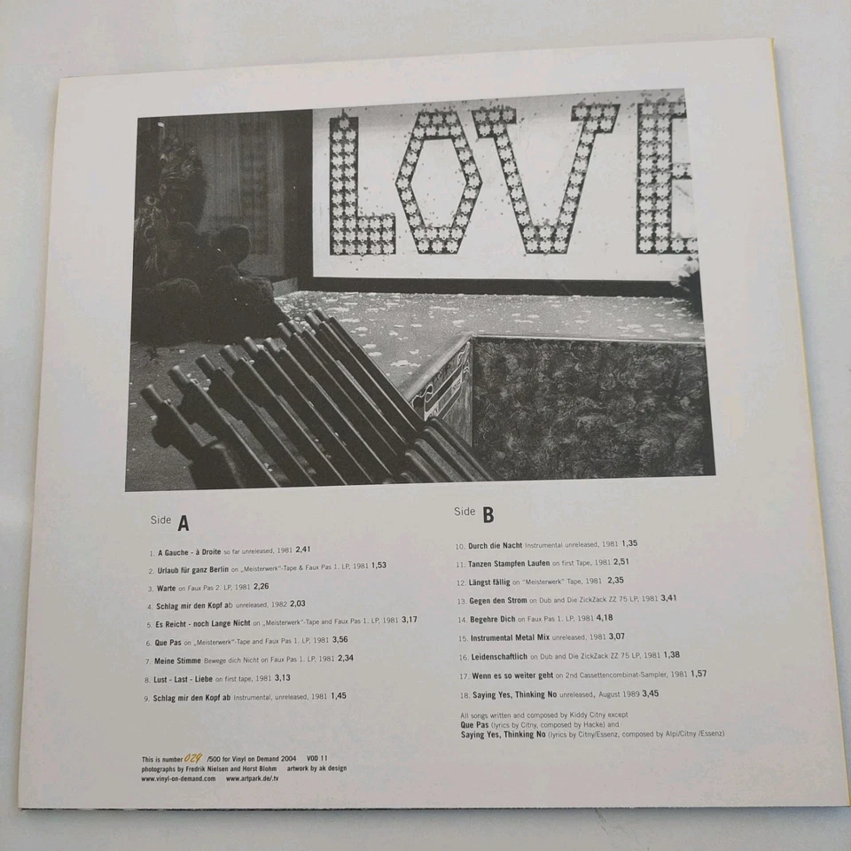 SPRUNG AUS DEN WOLKEN - " EARLY RECORDINGS " - ORG. LP 2004 - BERLIN - TOP - Bild 2 von 4