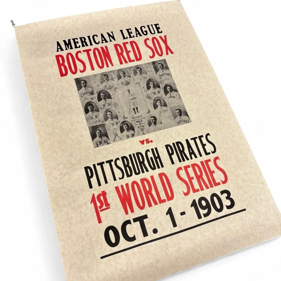 1903 World Series Boston Red Sox vs. Pittsburgh Pirates baseball poster - Image 2 of 4