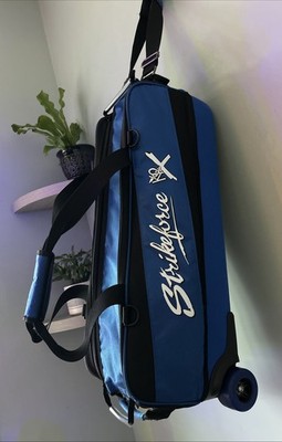KR Strikeforce Fast Slim Triple Royal Blue 3 Ball Tote Bowling Bag Light Use EUC