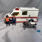 Vintage Playmobil City Action Rescue Ambulance #5681 Vehicle Complete Pre Owned