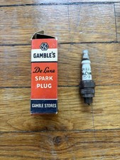 Vintage Gambles Spark Plug, De Luxe G-9, NOS, Antique, 3/8” Thread, Car Truck