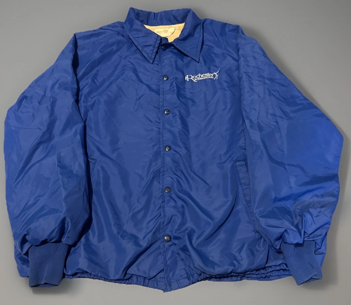 Vtg Rochester International Golf Tournament Button Front Windbreaker Jacket XL
