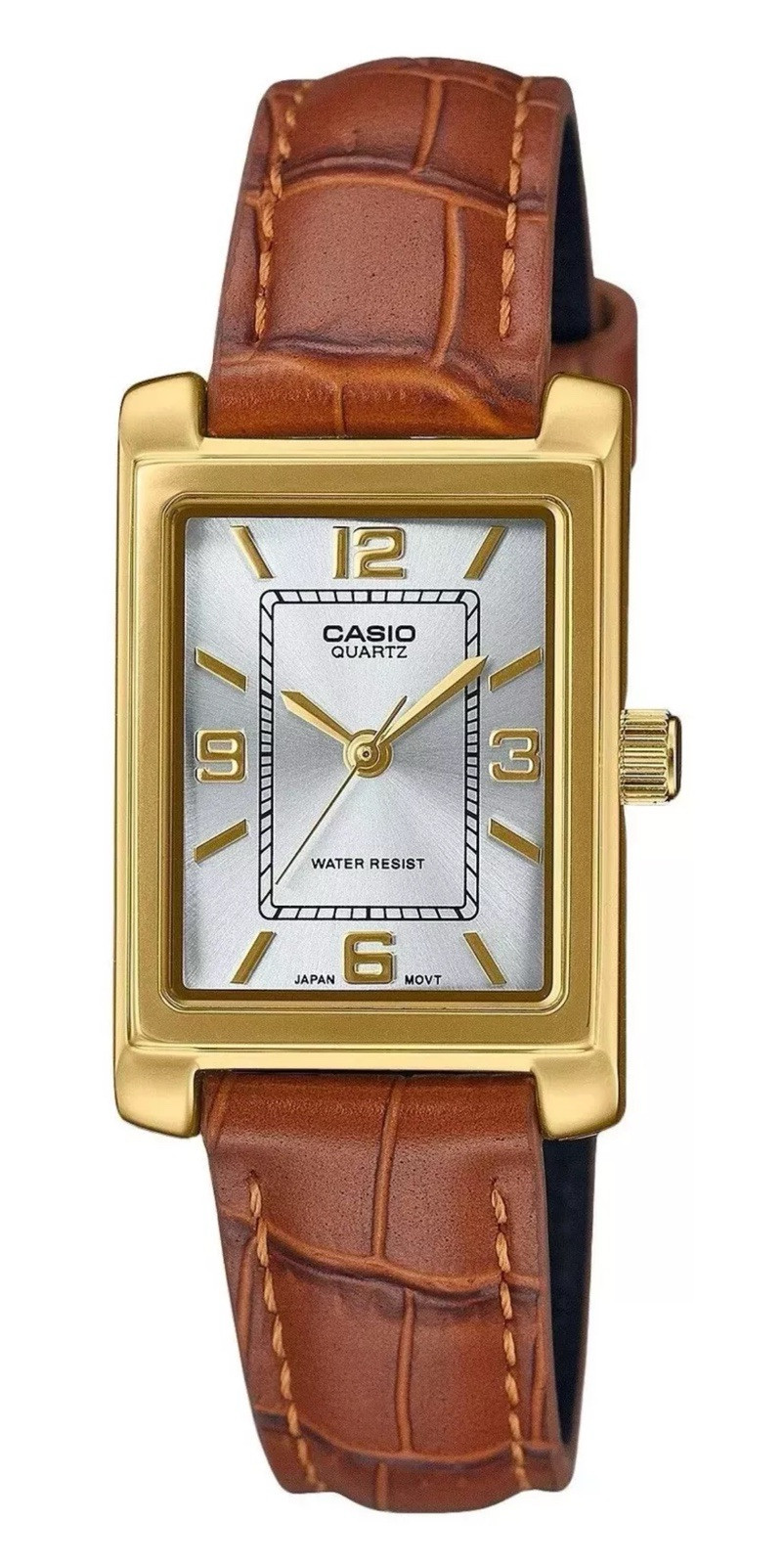 Casio LTP-1234GLL-7A Watch For Women Leather Band Vintage Go