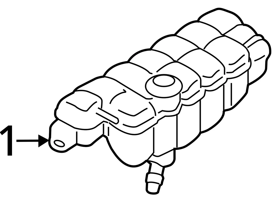 Coolant Reservoir Fits 15-23 FORD F150 PICKUP 844253 - Image 3 of 4