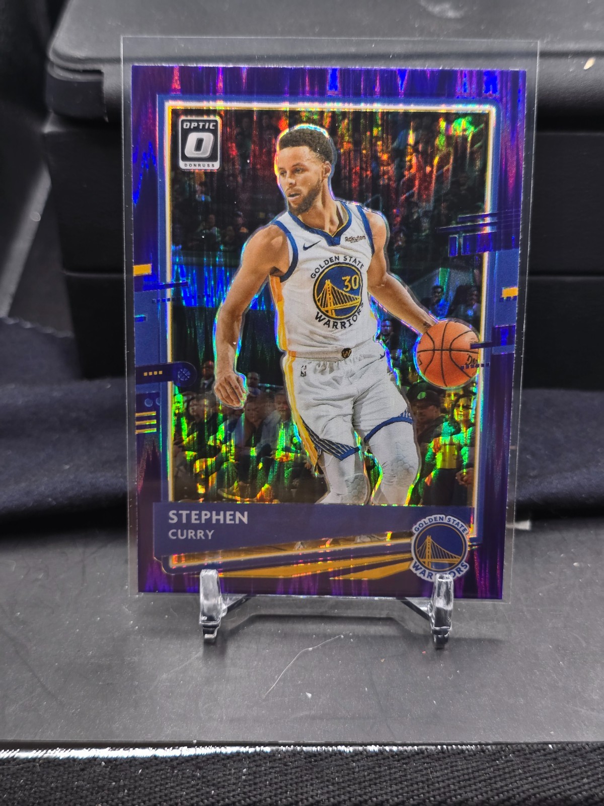 2020-21 Panini Donruss Optic - Stephen Curry #17 Purple Shock Prizm