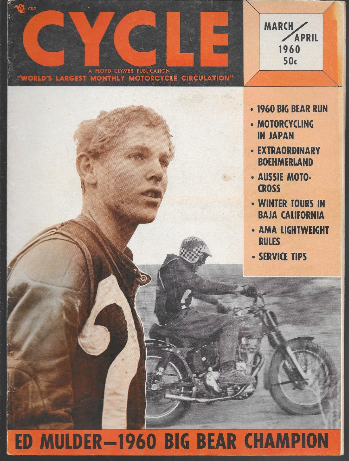 Cycle Magazine March / April 1960 (Vg) Motorcycle Mag, More In My Ebay Store
