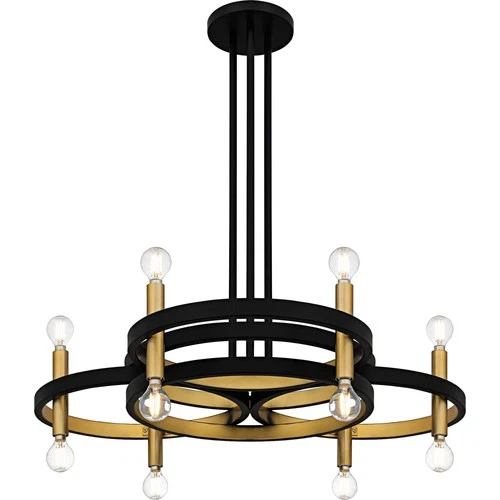 Quoizel WID5030 Winsland 12 Light 30"W Abstract Chandelier - Black - Picture 6 of 7