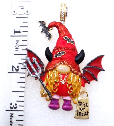 Kirks Folly Darla The Gnome Halloween Magnetic Enhancer Goldtone - Picture 3 of 3
