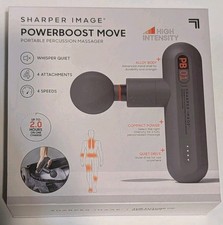 Sharper Image Powerboost Move Portable Travel Deep Tissue Massage Gun