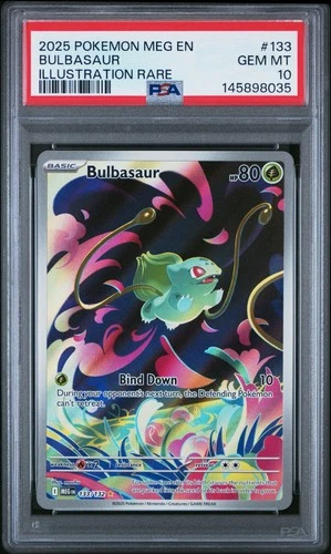 2025 POKEMON MEG EN-MEGA EVOLUTION ILLUSTRATION RARE #133 BULBASAUR PSA 10