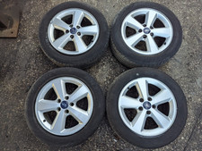 4x MK2 FORD FOCUS 16" 6.5J ET52.5 5-STUD 5-SPOKE ALLOY WHEELS & TYRES 205/55/16