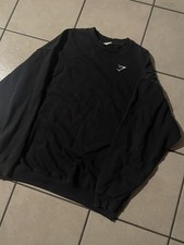 Gymshark Shirt Mens Small Black Oversized Crewneck Sweatshirt Pullover Gym