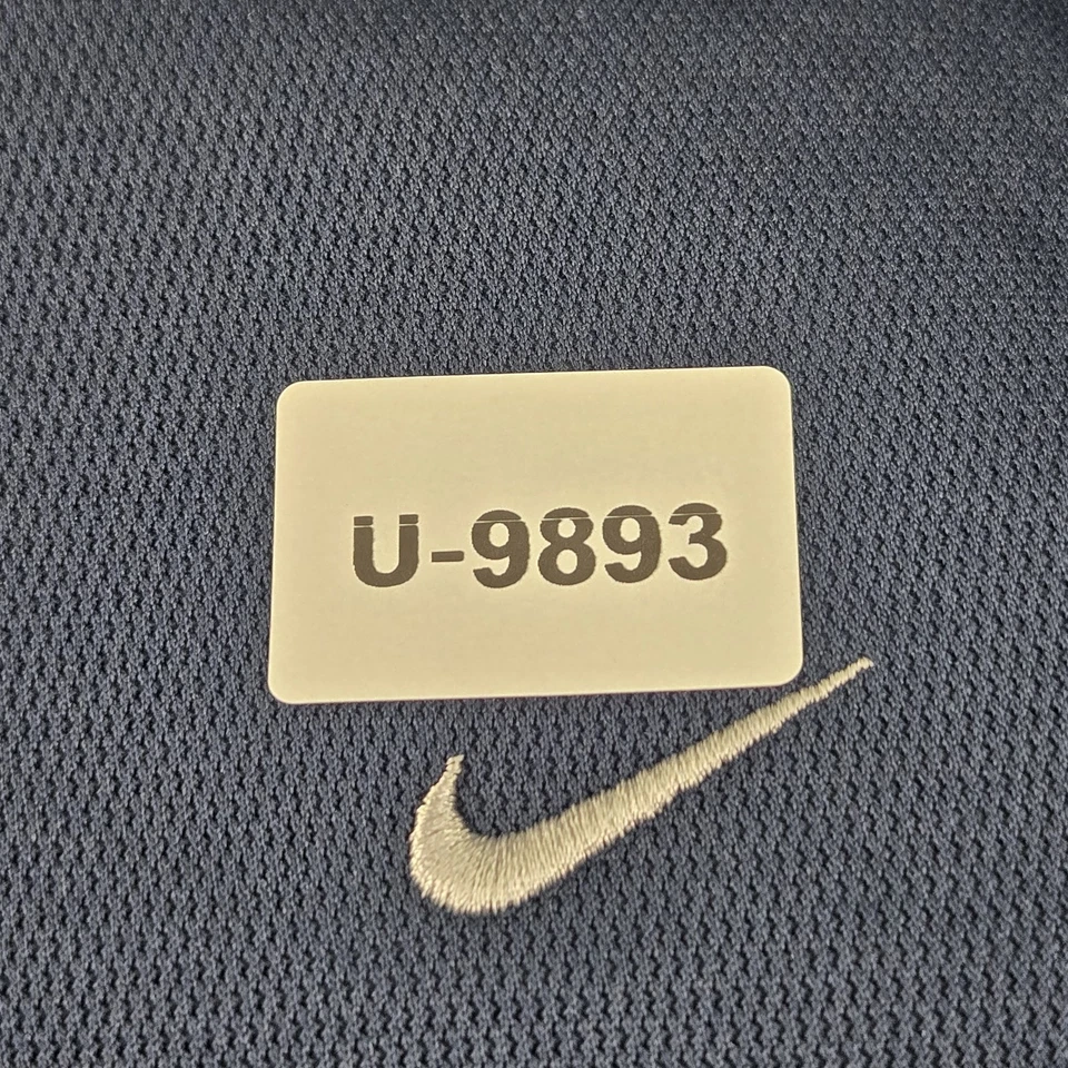 Camiseta DE COLECCIÓN Nike Hombres M Azul Marino Mini Swoosh Logo Bordado Bloques de Color Y2K Foto 2 de 4