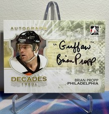 2010-11 ITG In The Game DECADES Hockey BRIAN PROPP #A-BPR 1980s INSCRIBED AUTO