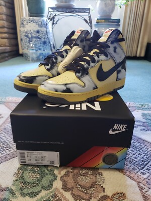 Nike Dunk High 1985 In Hand Black Acid Wash 8.5  Fear of Jerry Kanye Travis 