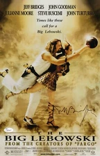 JEFF BRIDGES SIGNED THE BIG LEBOWSKI 11X17 MOVIE POSTER JSA COA L87314