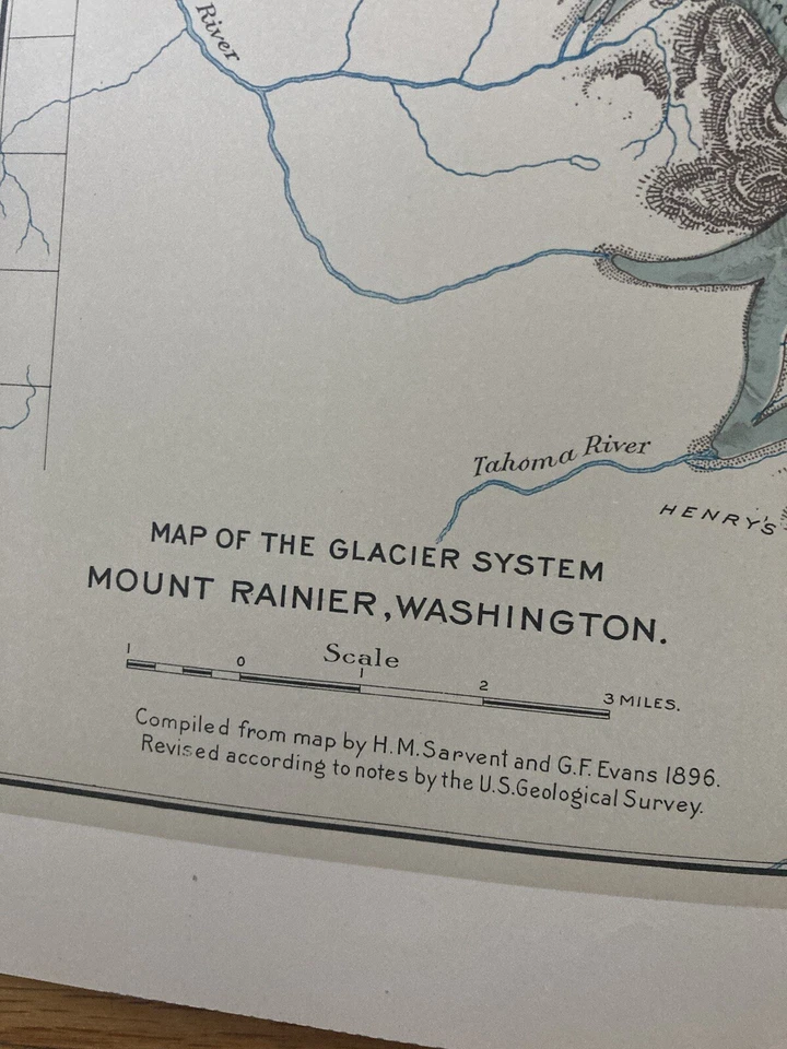 Mount Rainier glacier System, Washington Antique, ￼USGS Topo Map - Image 4 of 4