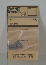 NOS Gloor Craft Models (2) TOOL BOX N Scale Accessories - 784