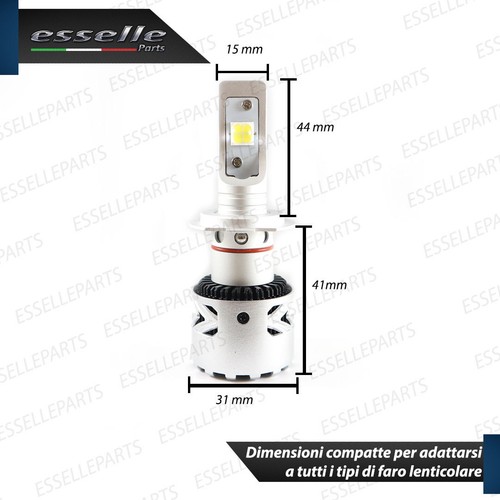 KIT LED H7 6500K FULL CANBUS XENON 12000LM LUMEN MONO LED MONOLED X LENTICOLARE - Foto 8 di 12