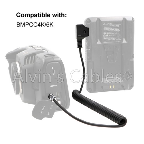 fürBlackmagic Pocket Cinema Kamera 4K 2Pin Buchse auf D-Tap Coiled Power Kabel - Picture 5 of 8