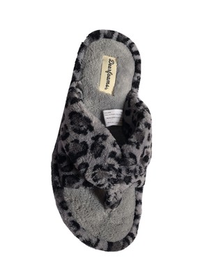 leopard thong slippers