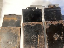 Vintage 4 Photo Cut Film Holders w/Slides 2 1/4  X 3 1/4  