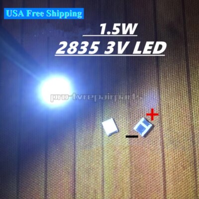100 LED 2835 3V Per Retroilluminazione TV – Kit Riparazione Universale