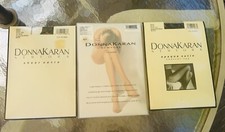 LOT 3 NEW Vintage Donna Karan DKNY Pantyhose Size Small S Satin Nude