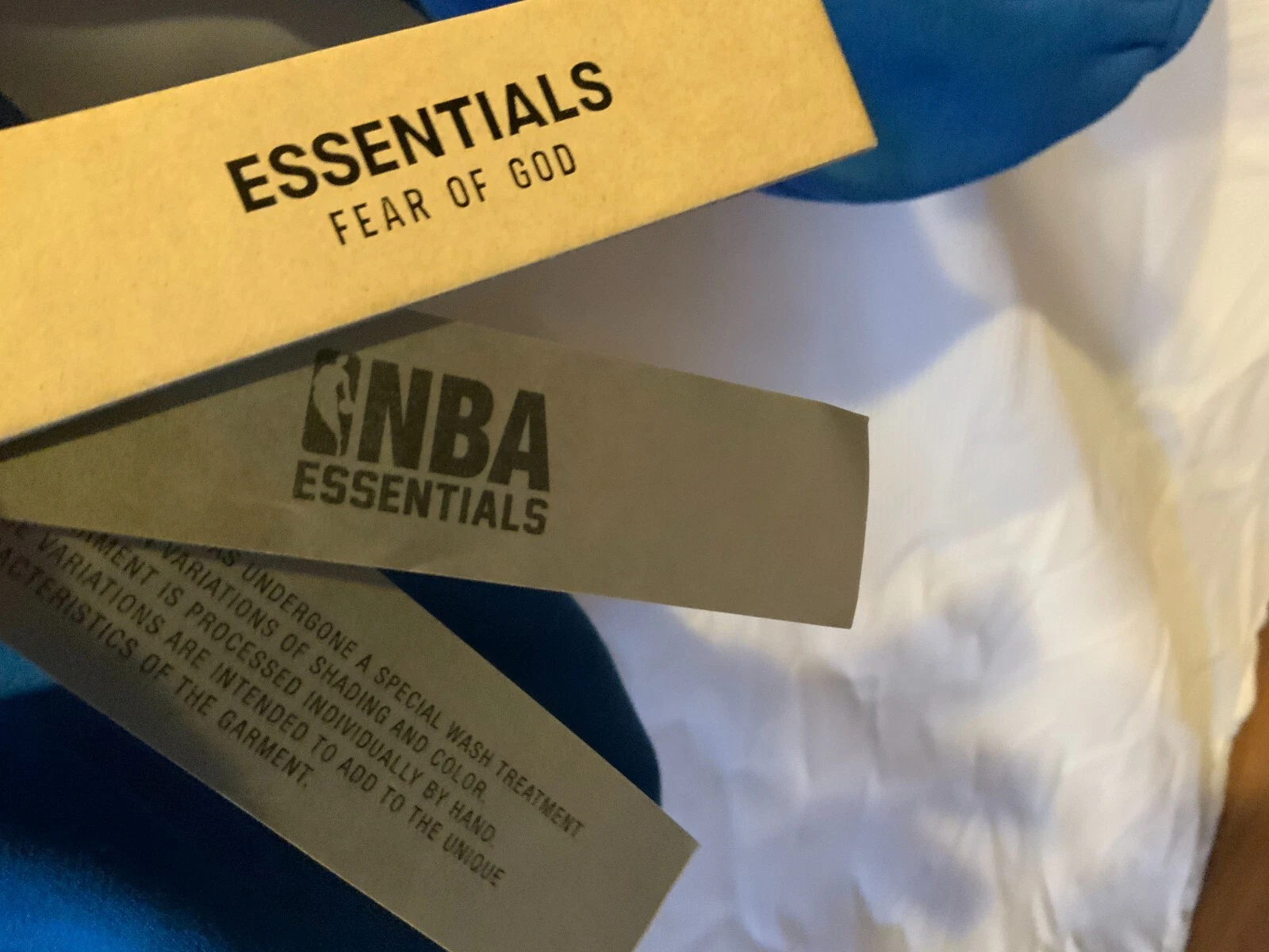 Felpa con cappuccio Fear of God Essentials x NBA Minnesota Timberwolves taglia M blu