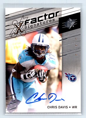 2009 SPx X Factor Signatures Chris Davis #X-DA Auto Titans